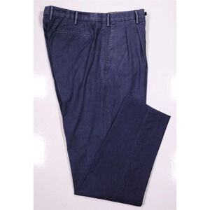 GTA Anti-Fit Denim Blue Wool Pleated Dress Pants 35x31